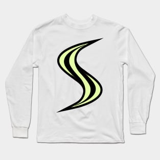 Smellville ‘S’ Logo Light Green with Black Outline Long Sleeve T-Shirt